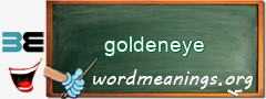 WordMeaning blackboard for goldeneye